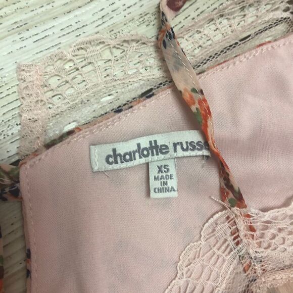 Charlotte Russe chiffon floral print romper XS - Picture 3 of 8
